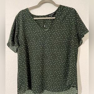 41 Hawthorne blouse - hunter green - xl